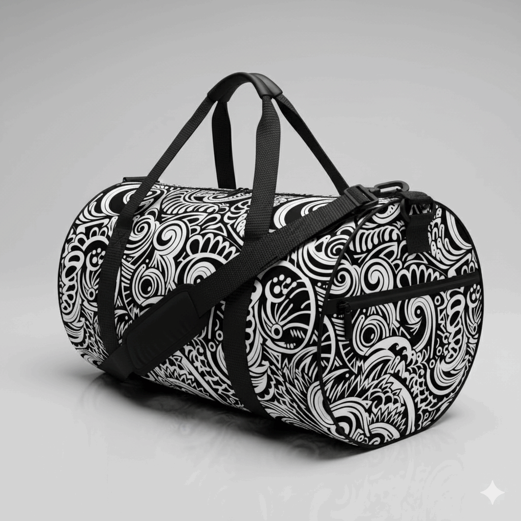 Ocean Spirit Polynesian Cylindrical Duffle Bag