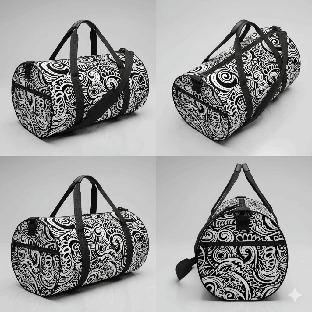 Ocean Spirit Polynesian Cylindrical Duffle Bag