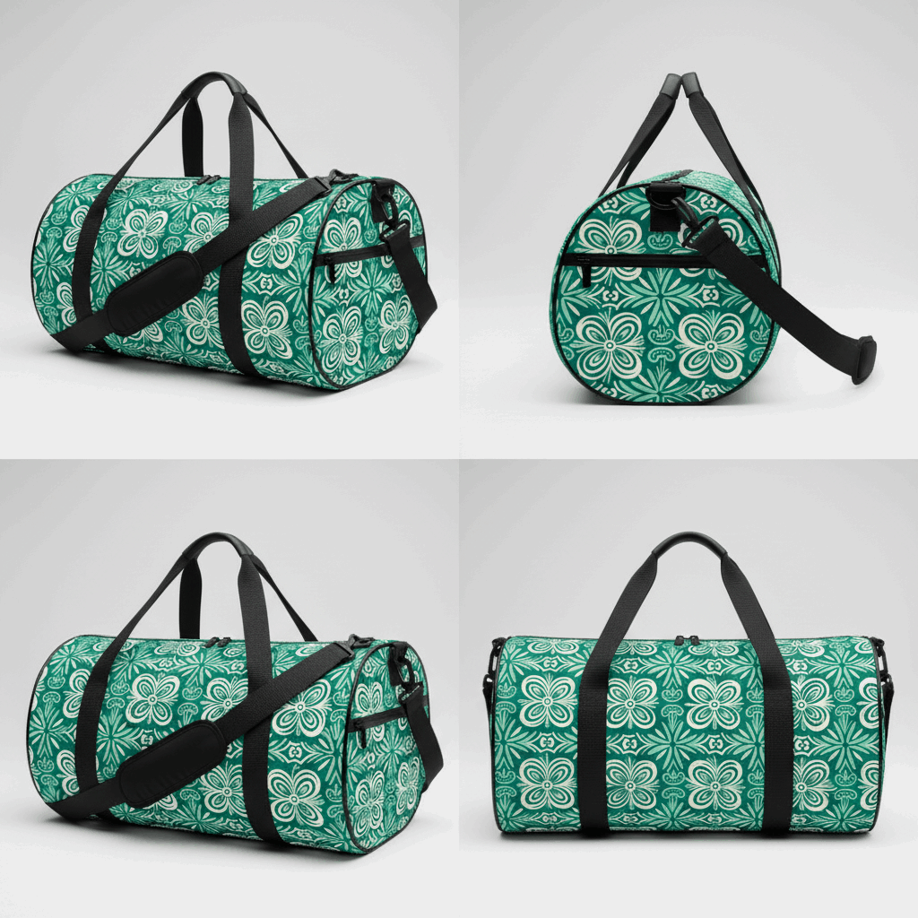 Island Breeze Polynesian Cylindrical Duffle Bag