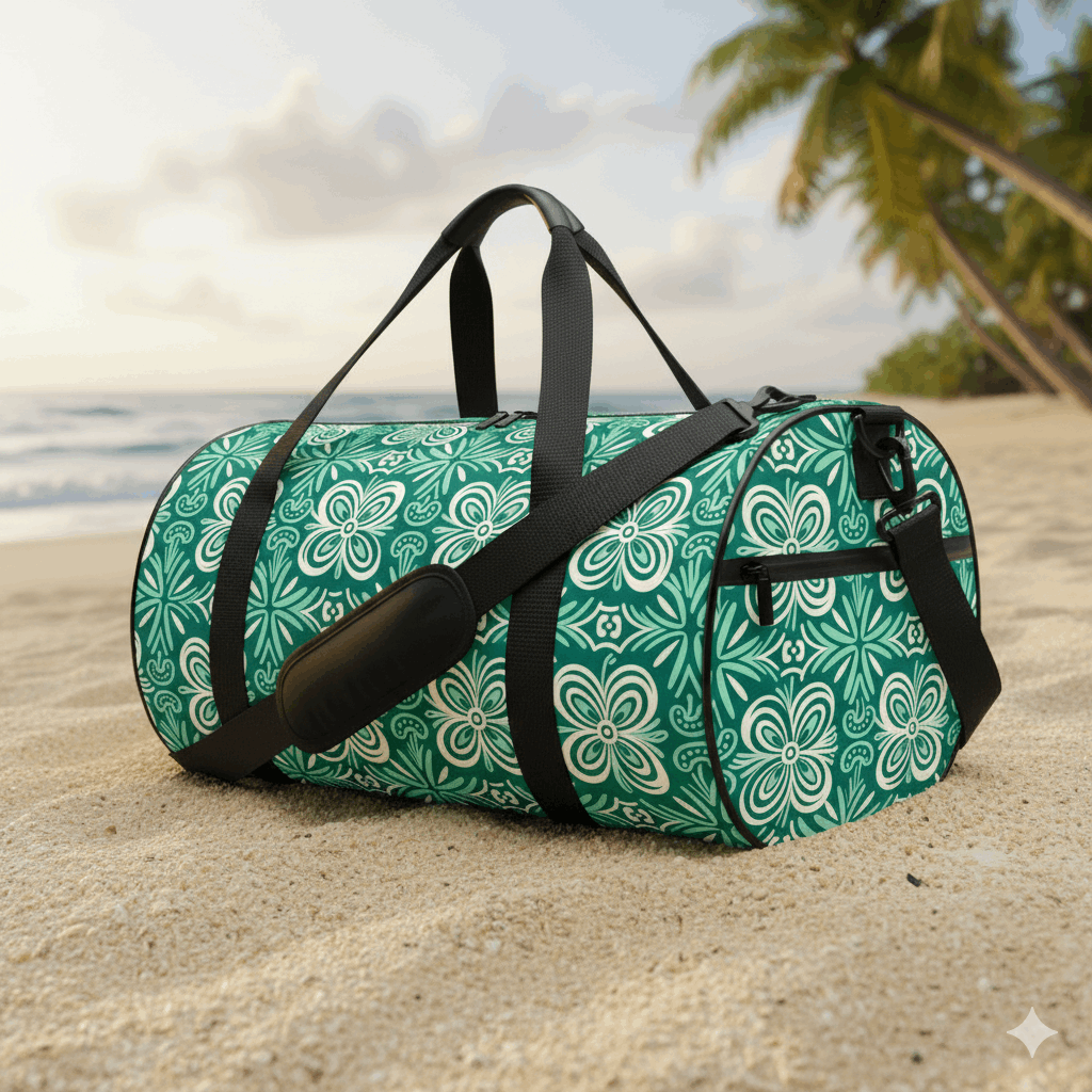 Island Breeze Polynesian Cylindrical Duffle Bag