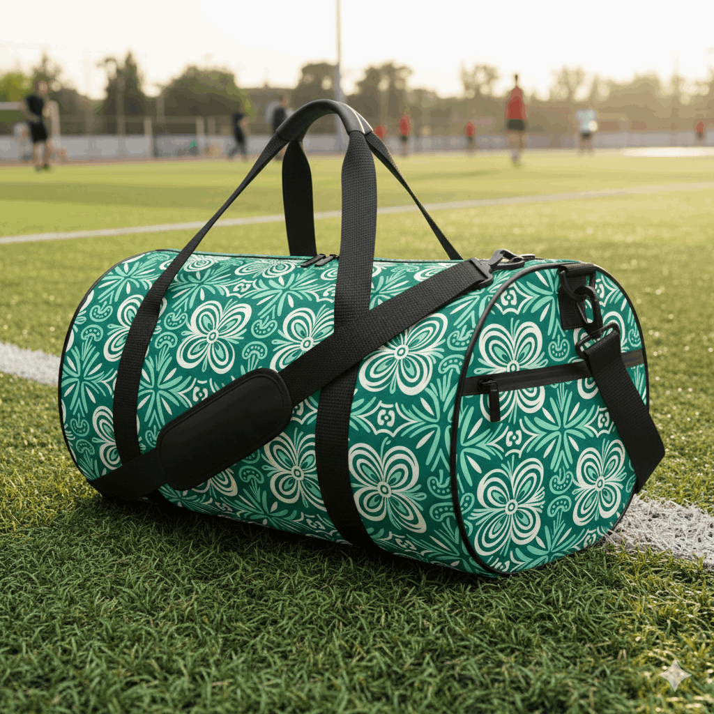 Island Breeze Polynesian Cylindrical Duffle Bag