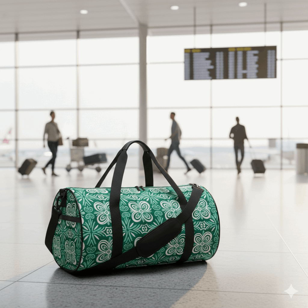 Island Breeze Polynesian Cylindrical Duffle Bag