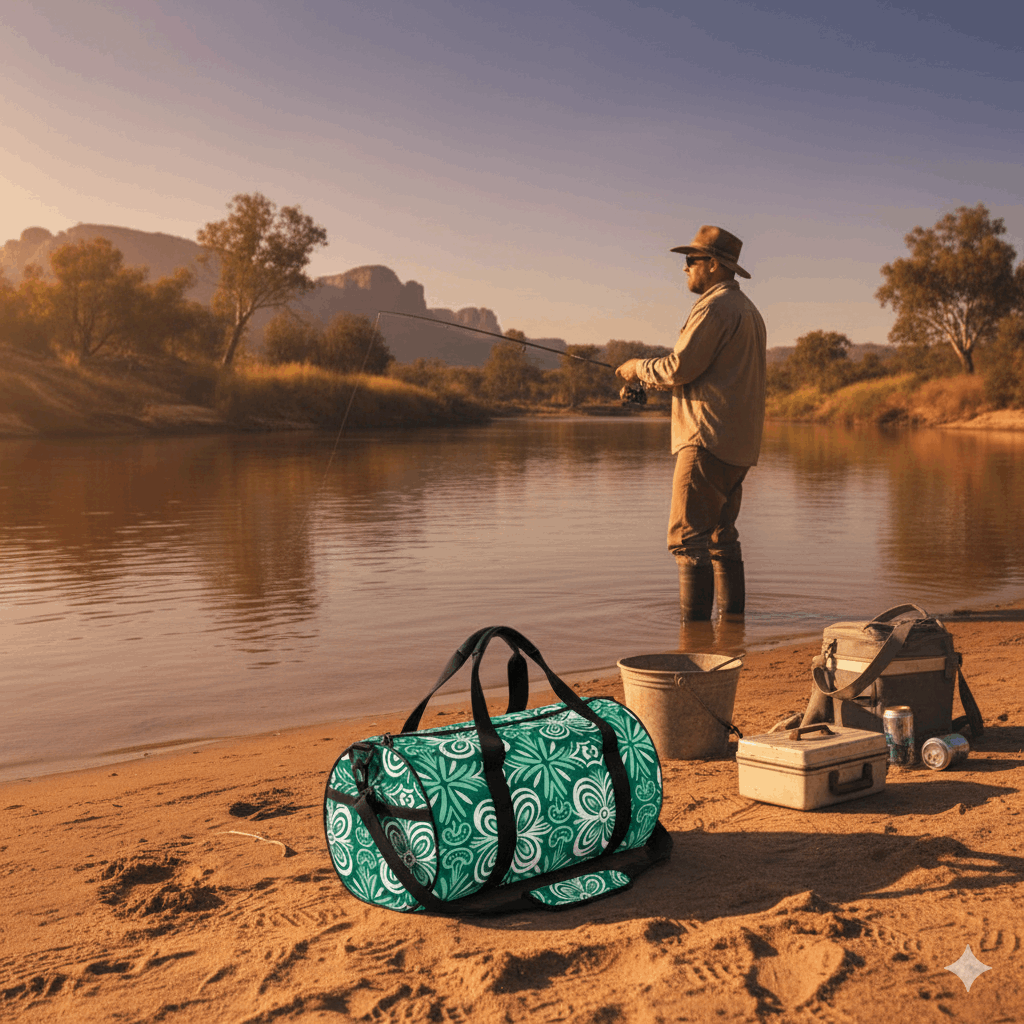 Island Breeze Polynesian Cylindrical Duffle Bag