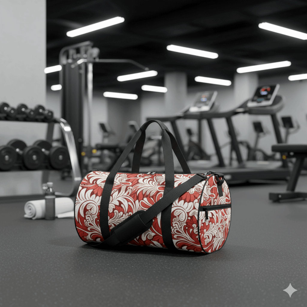 Crimson Tide Polynesian Cylindrical Duffle Bag