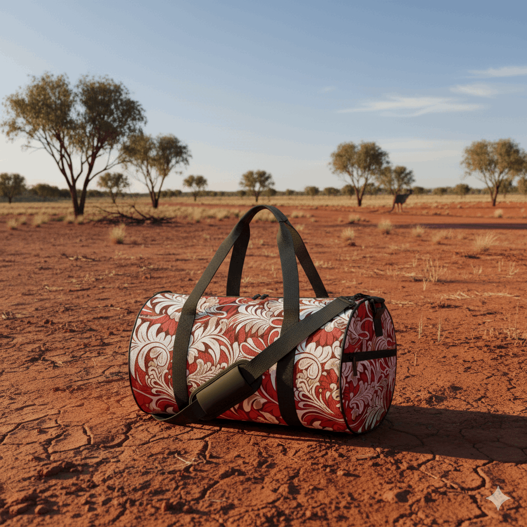 Crimson Tide Polynesian Cylindrical Duffle Bag