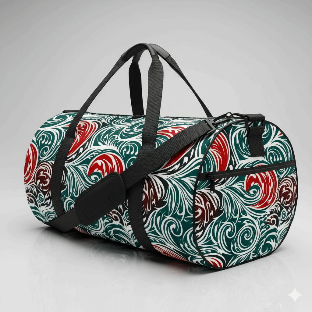 Island Swell Polynesian Cylindrical Duffle Bag