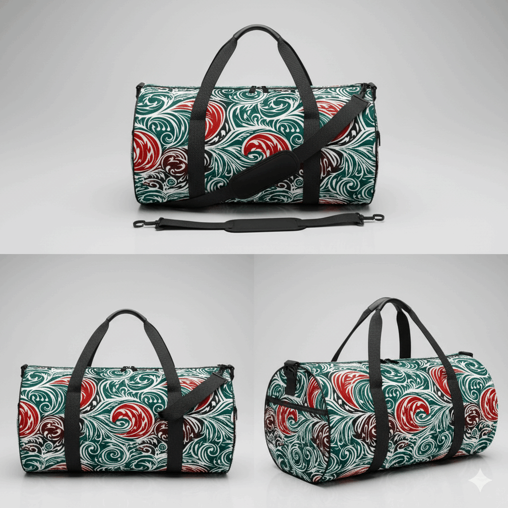 Island Swell Polynesian Cylindrical Duffle Bag