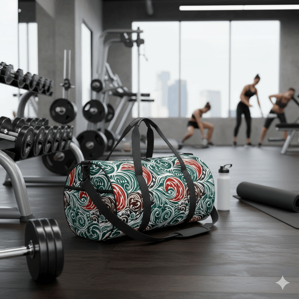 Island Swell Polynesian Cylindrical Duffle Bag