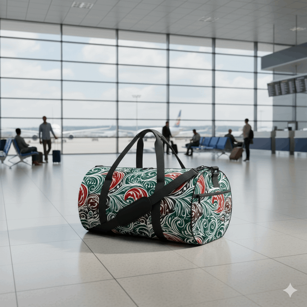 Island Swell Polynesian Cylindrical Duffle Bag