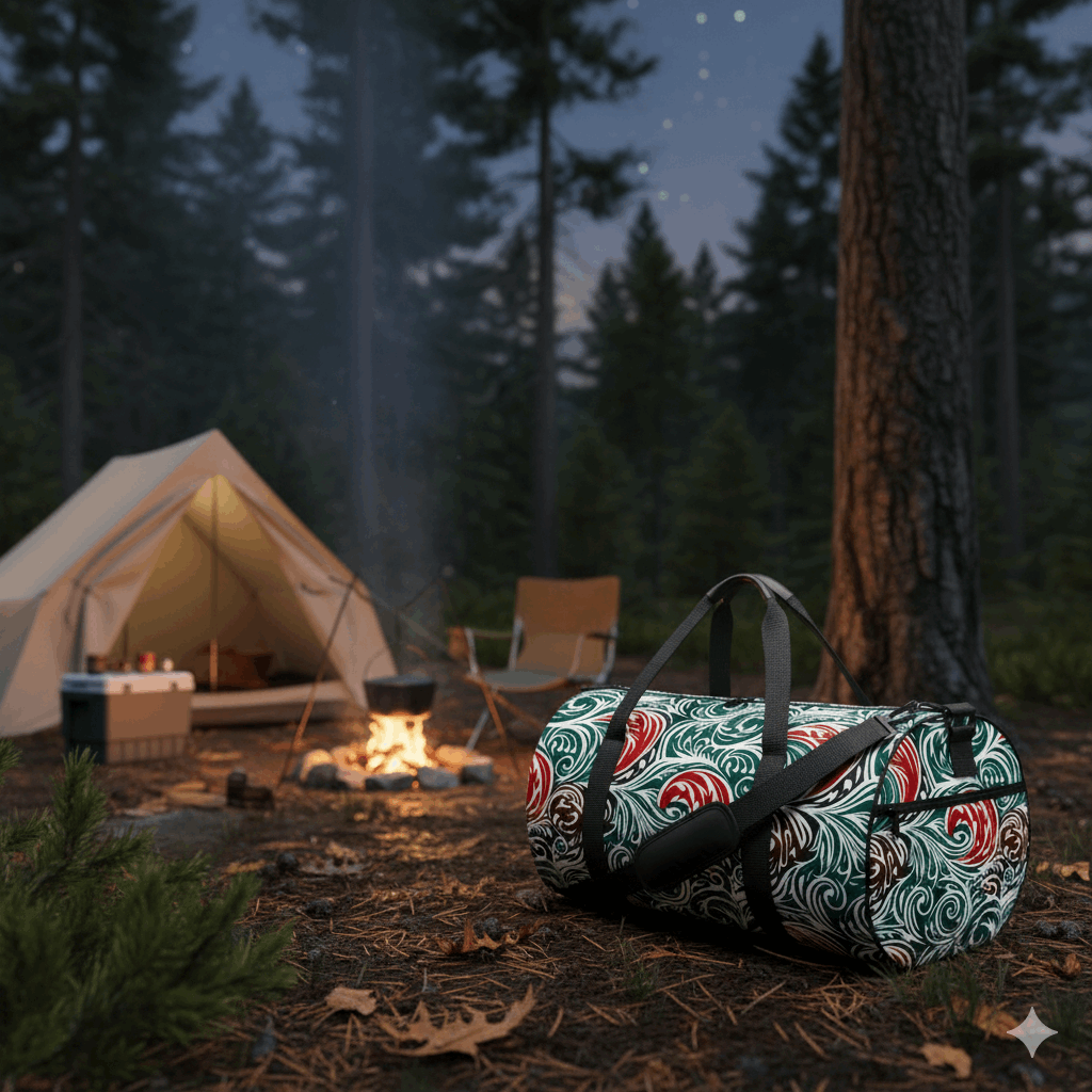 Island Swell Polynesian Cylindrical Duffle Bag