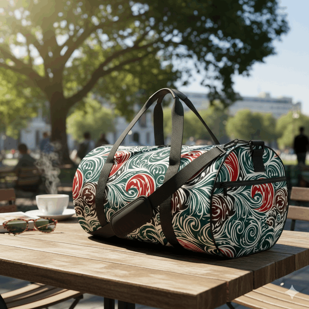 Island Swell Polynesian Cylindrical Duffle Bag