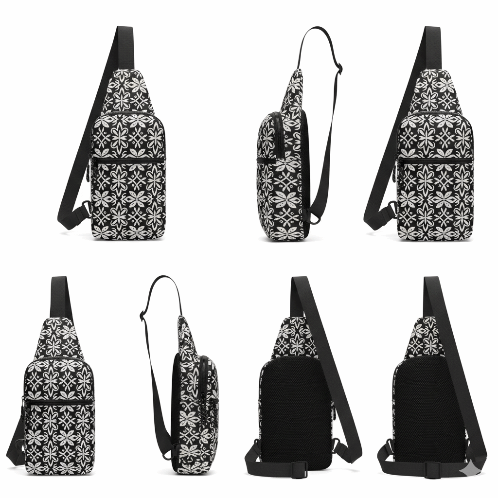 Island Crest Polynesian Crossbody Sling Bag