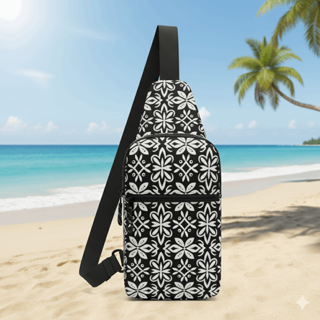 Island Crest Polynesian Crossbody Sling Bag