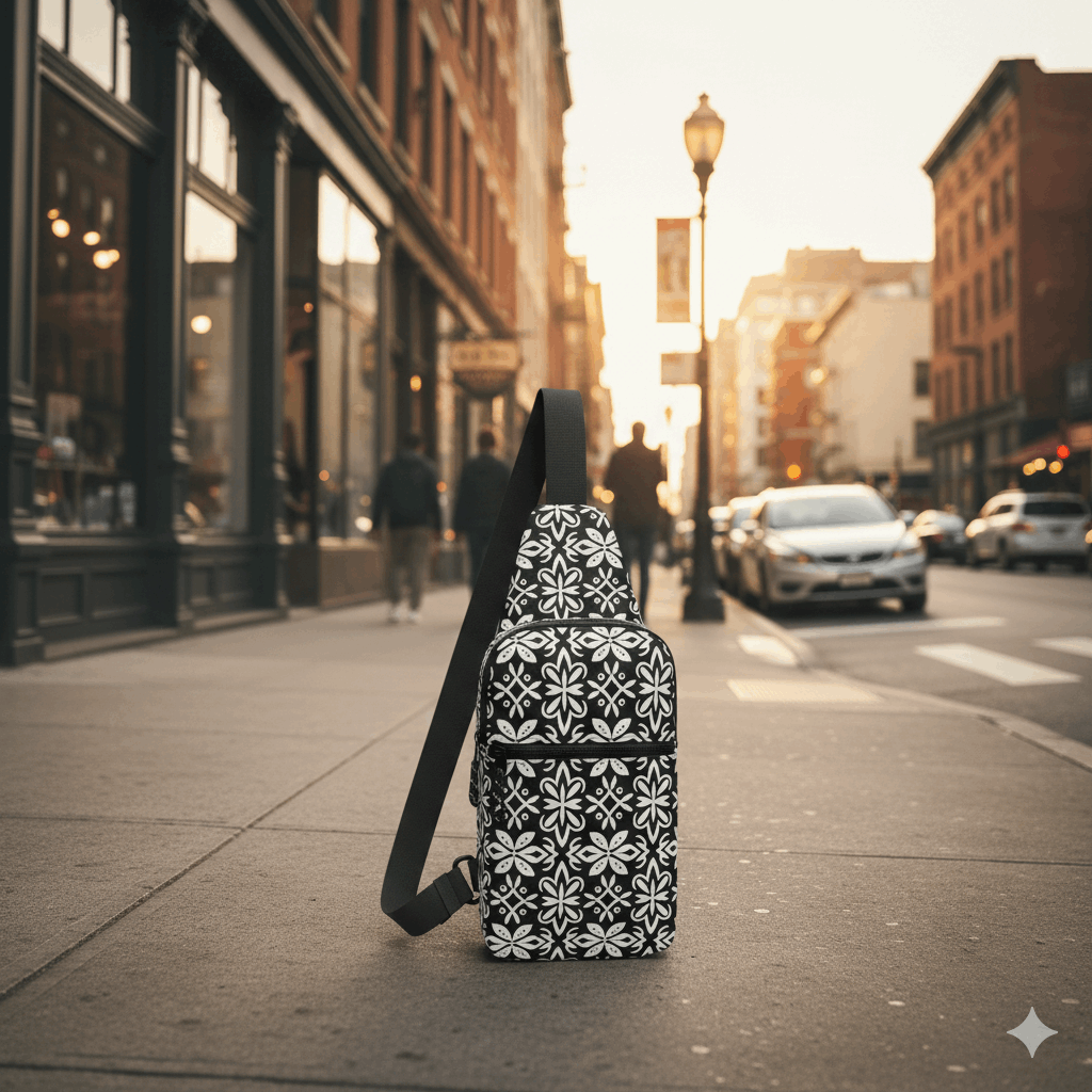 Island Crest Polynesian Crossbody Sling Bag