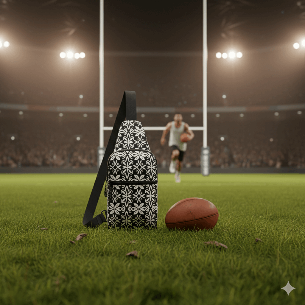 Island Crest Polynesian Crossbody Sling Bag