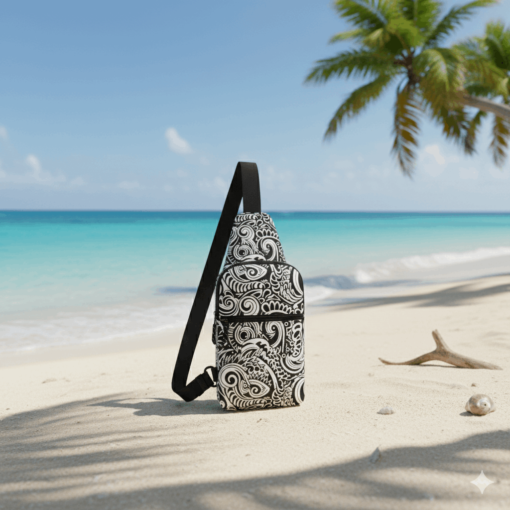Warrior Tide Polynesian Crossbody Sling Bag