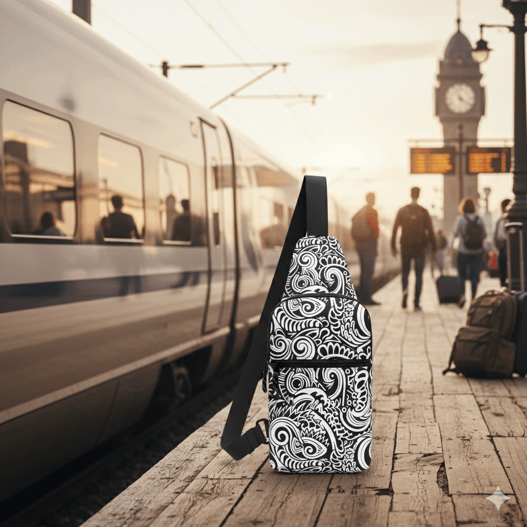 Warrior Tide Polynesian Crossbody Sling Bag