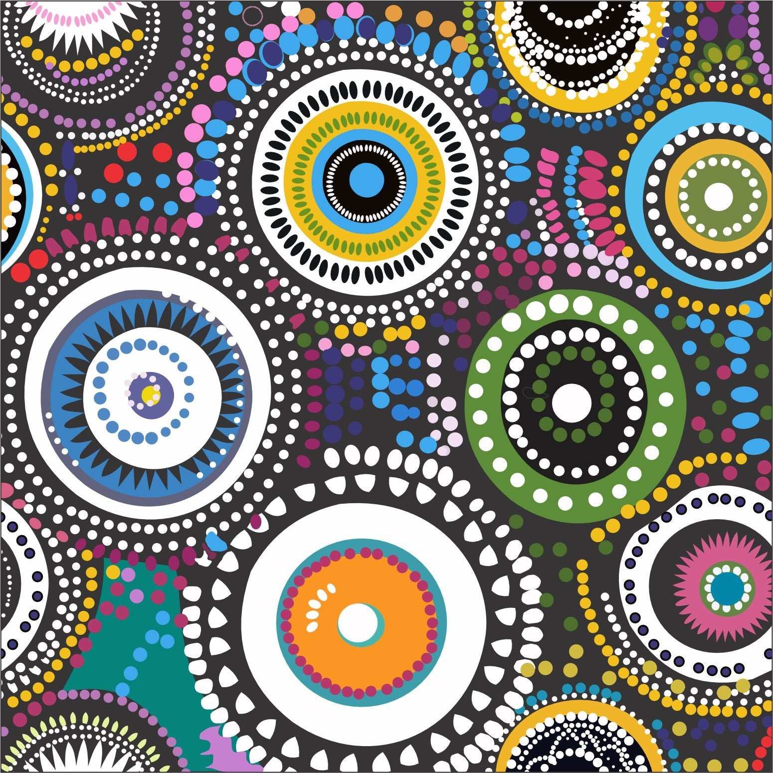 Harmony Circles Aboriginal Cylindrical Duffle Bag