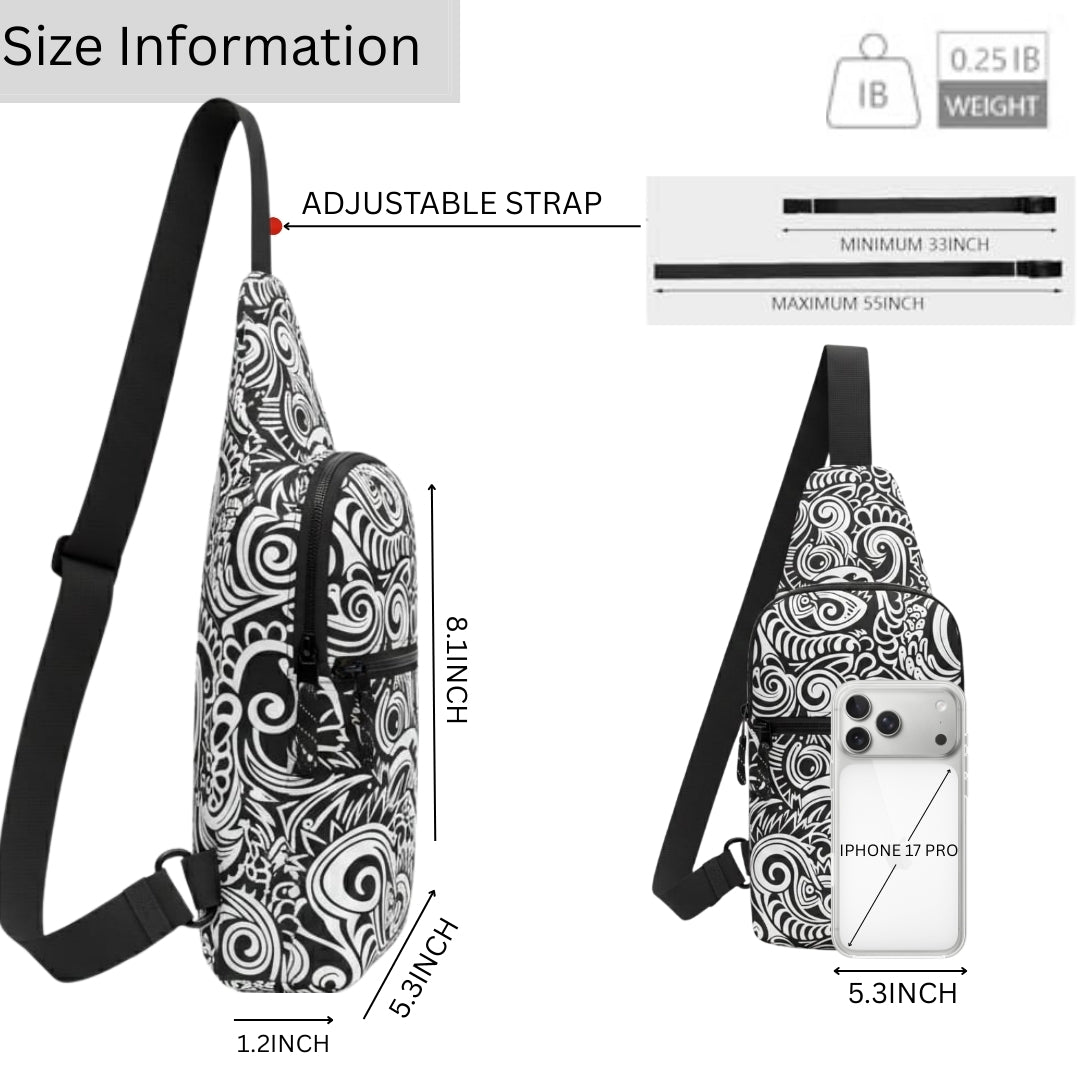 Warrior Tide Polynesian Crossbody Sling Bag