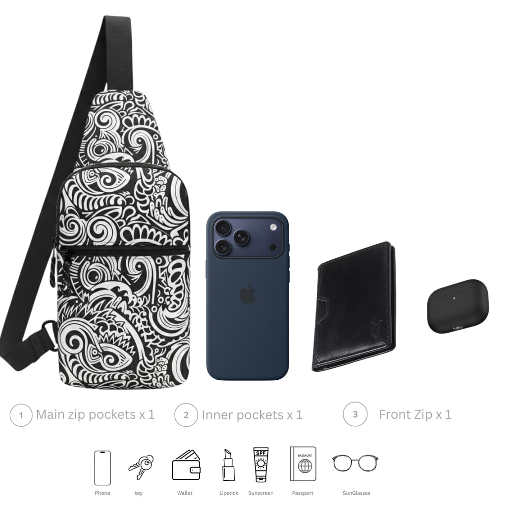 Warrior Tide Polynesian Crossbody Sling Bag