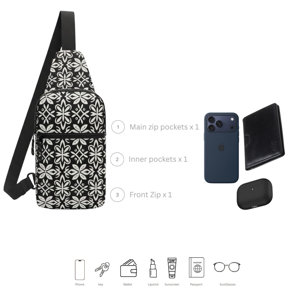 Island Crest Polynesian Crossbody Sling Bag